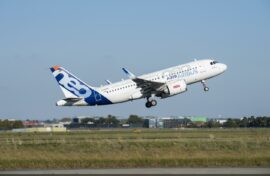 Premier vol d’un A319neo avec 100% de carburant durable